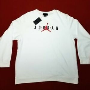 *New*Nike Air Jordan Classics Polar Crew White Men's Jersey Size XL (DD0357-100)